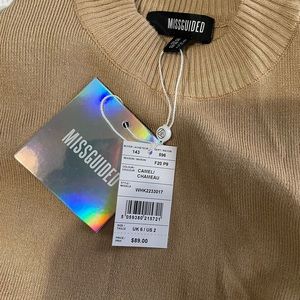 Misguided 2 piece set (cropped top + skirt) size 2